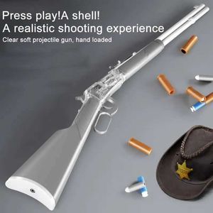 Gun Toys 1894 Winchester-Shell-Shruting Soft Bullet Pistolet może wystrzelić 98K strzelbą zabawki Gun Sniper Broń Airsoft do strzelania do GunsL2403