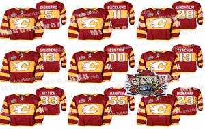 2011 Calgary Flames Isıl Forma Mirası Klasik Matthew Tkachuk Johnny Gaudreau Sean Monahan Elias Lindholm Giordano Mikael B4992672