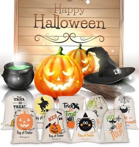 Hochwertige Halloween-Kürbisbeutel, Hallowmas-Säcke, Geschenktüten, Kordelzug, Süßigkeitenbeutel, Tricks Or Treat, bedrucktes Halloween-Partygeschenk, O6886031