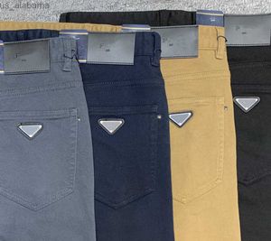 Calças masculinas paa designer de luxo calças dos homens cáqui calças de negócios calças moda marca cor leggings preto amarelo 4 cores 240308