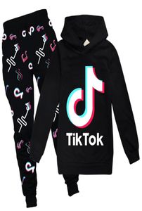 3D Adolescente Crianças Novidade Tik Tok Outono Hoodies Conjunto Meninos Meninas Calças de Moletom 2 Pcs Ternos Roupas de Treino Crianças 312 anos Tikt2450952