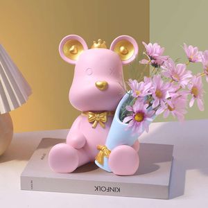 軽い、ハイエンドの花束、暴力的なクマの装飾品、デスクトップの装飾、ワインキャビネット、リビングルーム、勉強装飾、樹脂クラフトギフトアイテム