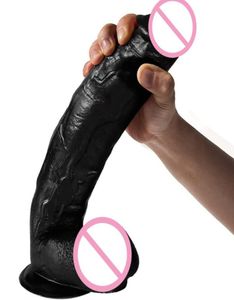 Yutong 11 polegadas Dildo Strapon Phallus Enorme Grande Realista Vibradores Silicone Pênis Com Ventosa G Spot Estimular 18 Brinquedos para Woma1037159