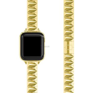 Band Titta på geometriska mönster Metall Strap Chain för Watch 41mm 45mm 44mm 42mm 40mm 38mm Bands Wristband IWatch Series 7 6 5 4 3 Armband WatchBand Accessories 240308