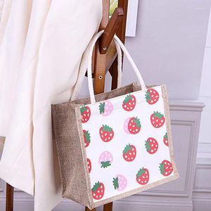 Sacos de noite Impressão Saco de Compras Feminino Portátil Almoço Tote Bonito Mão Carry Box Bolsas e Bolsas Designer