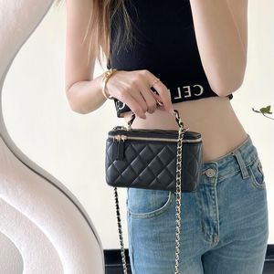 23K Designer cosmetic bag 17 CM tote bags chain bag 10A masCalfskin crossbody bag With Box LC6411