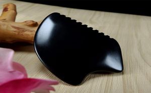 Прямо с фабрики, черный камень Bian Gua Sha, скребковые инструменты для массажа Guasha, камень Bain GuaSha, нефритовый Gua sha4923022