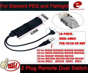 Element AirSoft 2 Plug Remote Light Switch 2 Jack Pressure Pad Switch Tactical Hunting Accessory för LAPEQ 15LA5 UHP och M300M3677232