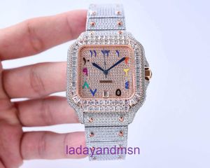 AF Top Quality New Carter Sandoz Full Diamond Watch Online Store 904 Rostfritt stål Materialstorlek 40mm med stabil 8215 rörelse och original presentförpackning