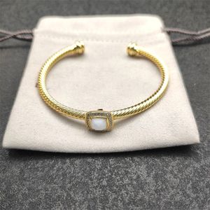 Dy gedrehtes Designer-Schmuck-Kabelarmband, Vintage-Dy-Manschettenarmreifen für Damen, grüner modischer Armreif, luxuriöse Party-Hochzeitsgeschenk-Accessoires, Persönlichkeit zh156 E4