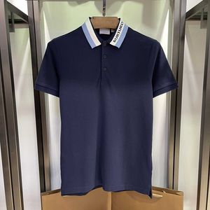 Designerska płaszczowa koszula Burs Summer męskie krótkie rękawowe T-shirt z klapą Casual Business Polo Shirt Pure Cotton Haftery War Horse Knitting Mens Ng0o