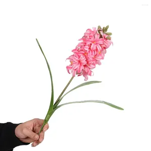 Decorative Flowers Artificial Hyacinth Violet Flower Home Garden Wedding Party Decoration Fake Simulated 3D Plastic