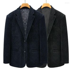 Mäns kostymer 2024 avancerad ullrock och fleece casual jacka med tweed beskuren lapel regelbunden höstvinter blazer koreanska