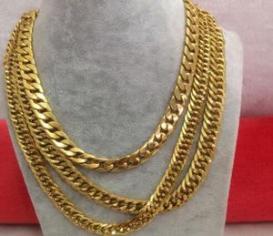 Iced Out Bling cuban necklace set Full Paved cz clasp Hip Hop Necklace bracelet set for Men Miami Cuban Link Gold filled Men0398661825