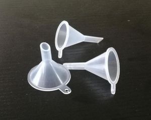 Imbuto in plastica da cucina Mini trasparente piccolo profumo di olio essenziale bottiglia vuota liquido in silicone rosa blu imbuti di riempimento barra troppo2889371