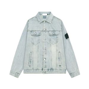 Damska niebieska kurtka dżinsowa Downown Collar Button JEANS JACJE DUŻY KOLELNY PŁATNOŚĆ Ożyw Dime Jean Coats Topstoney Women Owezyjne odzież Lapel Wild Leisure Coat W808#