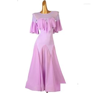 Stage Wear Ruffle Edge Modern Practice National Standard Dance Swing Dress Social Suit Can Be Customized In Drop Delivery Dhacq