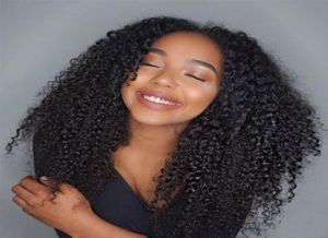 Nowa 150 Gęstość Kinky Curly Peruki Pełne koronkowe ludzkie włosy dla kobiet Glueless HD Transparent Bob Wig Fake Scalp Dolago Wigs3133395