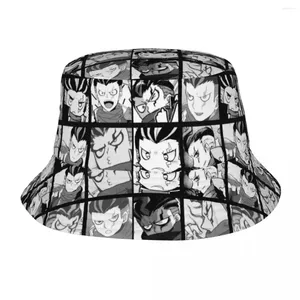 Berretti estivi Gundham Manga Cappello a secchiello per donna Uomo Danganronpa Anime Outdoor pieghevole Bob Pesca Pescatore Cappelli Boonie