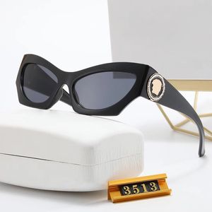 Lüks Tasarımcı Kadınlar İçin Güneş Gözlüğü Kedi Göz Güneş Gözlüğü Yüksek Kaliteli Gözlük Kadın Erkek Gözlükler Güneş Cam UV400 Lens Unisex Mix 5 Renk
