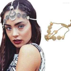 Grampos de cabelo casamento bandana cabeças corrente jóias headpiece acessórios de noiva para mulheres y1ua