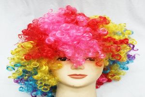 Halloween impreza ubrana w kolorową perukę klaun fanów peruki.