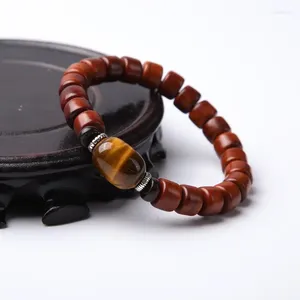 Strand Tibet Natural Estruerad Yak Bone Barrel Beads Buddha Agate Scriptures Tigereye