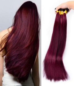 V Tips 99J 1Gstrand 100Strandslot Keratin Pre Bonded 8A Remy Human Hair Fusion Hair Extension1176654