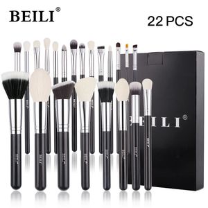 Beili Professional 22-25st Makeup Brushes Set Natural Goat Hair Powder Foundation Eyeshadow Make Up Tool Pinceaux de Maquillage 240229