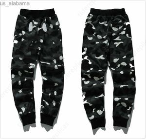 Men's Pants Sports cargo pants designer pants Shark colorblock Trousers sweatpant sweatpants Color Pocket luminous 240308