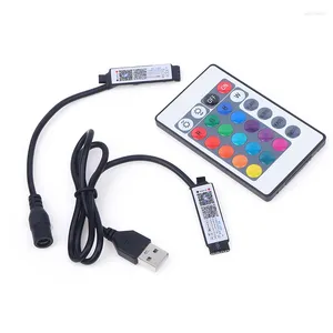 Controllers Household Mini Bluetooth Compatible Controller LED Light Strip Time Switch Multiple Music Mode For RGB Smart APP Control