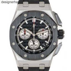 Schweizer Luxusuhren für Herren Audem Pigu Armbanduhren Automatische mechanische Royal Oak Offshore Chain Up Timing Code-Uhr 43-mm-Uhr (2642 WN-UK3L