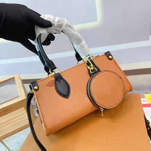 デザイナーバッグトートバッグsac luxeショルダーバッグゴークロスボディバッグブラックハンドバッグ財布女性新しいトートショッピングバッグ本革の円形ジッパーゼロウォレット