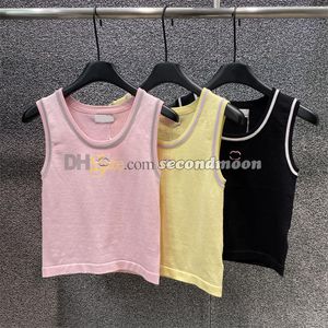 Letters Embroidered Sport Top Women Yoga T Shirt U Neck Tanks Tops Quick Drying Gym Tees