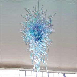 Lustres Especiais Coloridos Flush Mount Luzes de Teto Artesanal Vidro Soprado Chihuly Art Chandelier