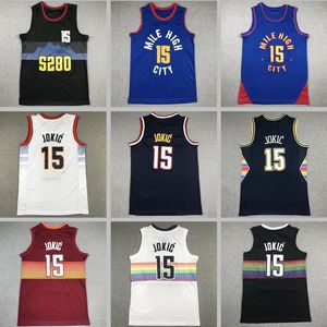 2024 Herren Jokic Basketball Trikot authentisch genäht 15 Jokic-Trikots Jamal 27 Murray Youth Women Men S-XXL Basketball-Trikot mit Logo-Tags