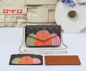 Женские сумки-цепочки с тыквой художника Yayoi Kusama, сумка через плечо, кожаный кошелек-мессенджер, сумки Felicie Pochette, высокое качество, цветочный крест