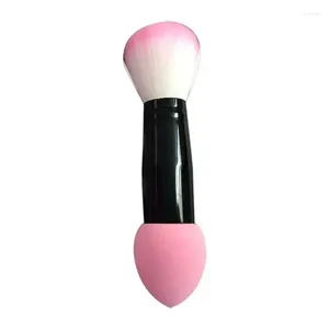 Pennelli per trucco Sdottor Pennello per fard a doppia punta Donna Spugna Imagic Cosmetic Powder Puff Pen Make Up Fondotinta Fard Maqu