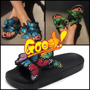 New GAI Slipper sandal platform butterfly Slippers womans Flat Flip flops outdoors pool Sliders beach Shoe