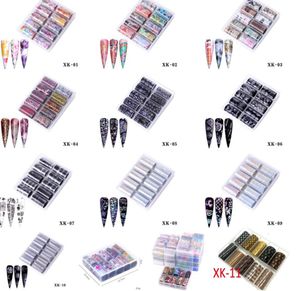 NAS006 10Pcs Nail Foils Holographic Transfer Water Decals Nail Art Stickers 4100cm words sticker false nails tips decoration9508735