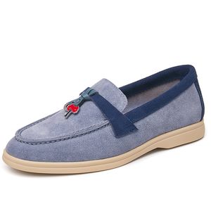 Women LP Shoes Soft Suede Leather Loafers LoroP Flats Slip On Casual Shoes Boat Shoes Luxury Designer Footwear Office Shopping Shoe