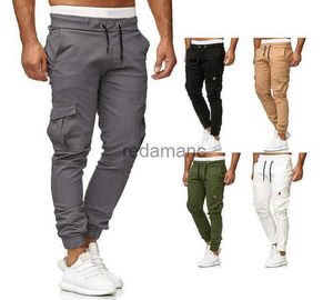 Men's Men Cargo Solid Color Joggers Sports Trousers Autumn Spring Sweatpants Clothing 240308