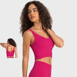 محاذاة Tank Top U Bra Yoga Wome Women Summer T Shirt Solid Sexy Crop Tops Stest Fashion Sest