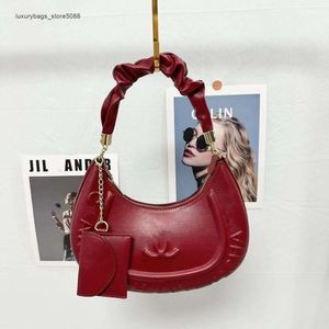 Fabriks detaljhandelsdesigner Ny handväska nisch kvinnor mode kedja underarmsäck med avancerad känsla handhållen sadel crossbody trend