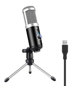 Professionell mikrofonkondensor för dator bärbar dator PC USB Plug Stand Studio Podcasting Recording Microfone Karaoke Mic New8275537