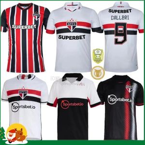 24 25 Jerses de futebol de São Paulo 2023 2024 Dani Alves Coutinho Vinicius Goletomista Camisas de Futebol Kit / Homens Mulheres