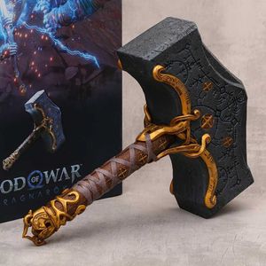 Anime manga God of War 5 Ragnarok Kratos Hammer Koleksiyoncu Edition Figür Figürin Model Heykeli 29x39cm J240308