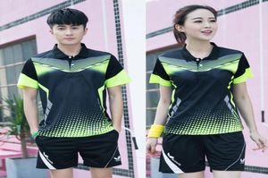 Running Sportswear Quick Dry breathable badminton shirtWomenMen table tennis clothes team training short sleeve T Shirts4414562