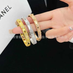 Designer bangle doce hambra pulseira jade quatro folhas grama caleidoscópio v ouro 8k rosa ouro edição estreita precisão artesanato sentir pulseira tqim