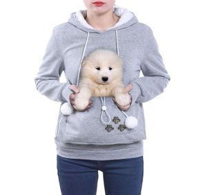 Moda 2021 de alta qualidade amantes do gato hoodies orelhas carinho bolsa cão pet hoodies para casual canguru pullovers moletom 2202104809936